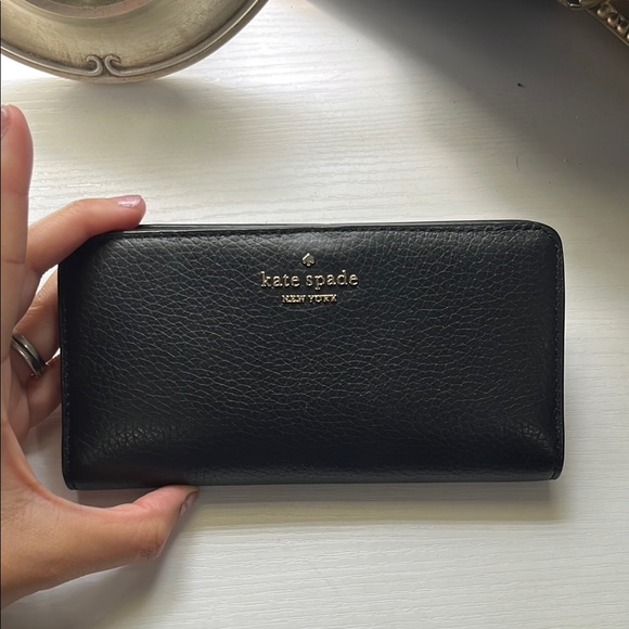 Kate Spade Black Pebbled Leather Wallet - Picture 7 of 10